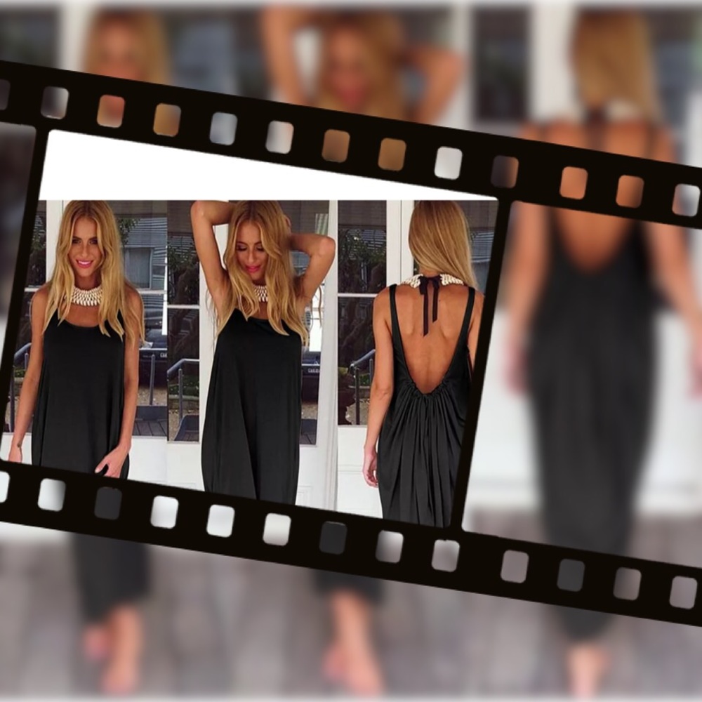 Maxi Dress Loose Backless